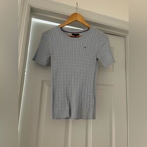 Tommy Hilfiger Knit Women’s Top w Sleeves in Powder Blue Knitwear Crewneck
